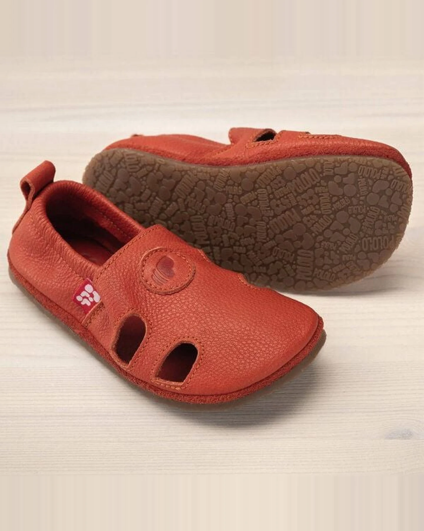 Pololo Barfußschuh "Sommer" aus pflanzlich gegerbtem Leder mit Gummisohle, Größen 20-34 – Ansicht 2