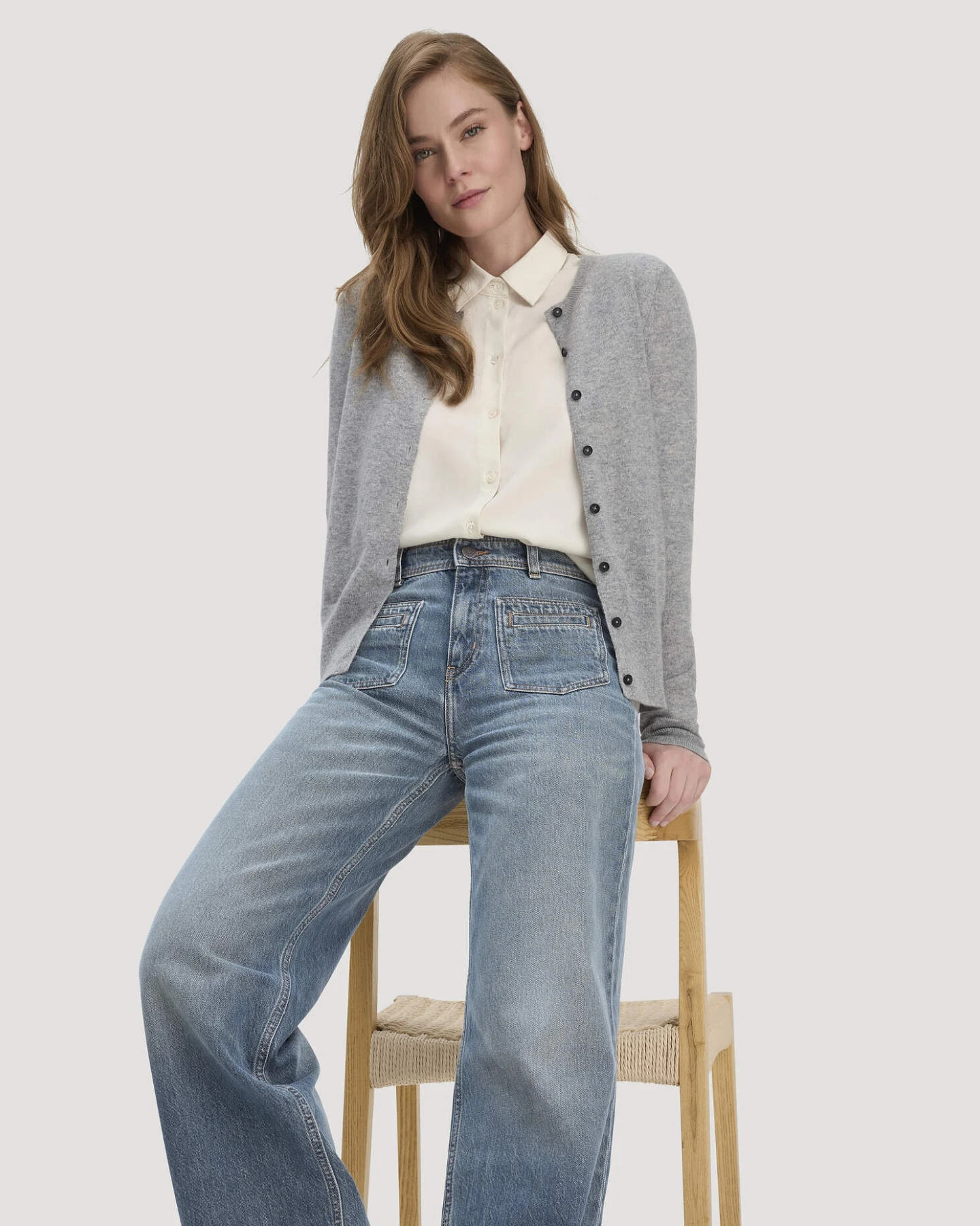 hessnatur Damen Jeans GIERA Straight Relaxed aus Bio-Denim - blau - Größe 26/32 – Ansicht 4