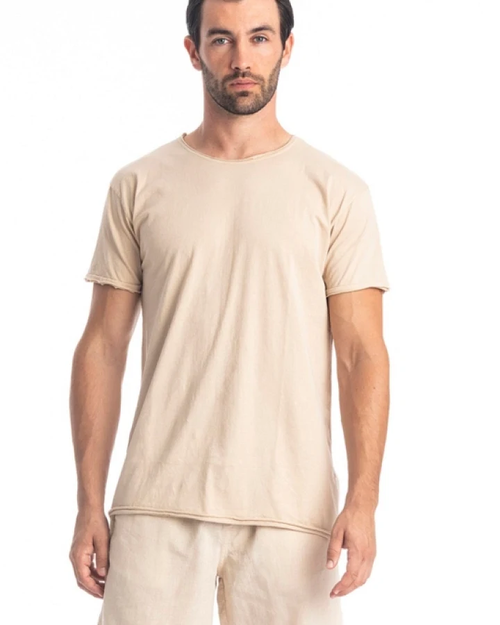 RAVENS VIEW IBIZA Herren vegan T-Shirt Rundhalsausschnitt Wild Sand Braun