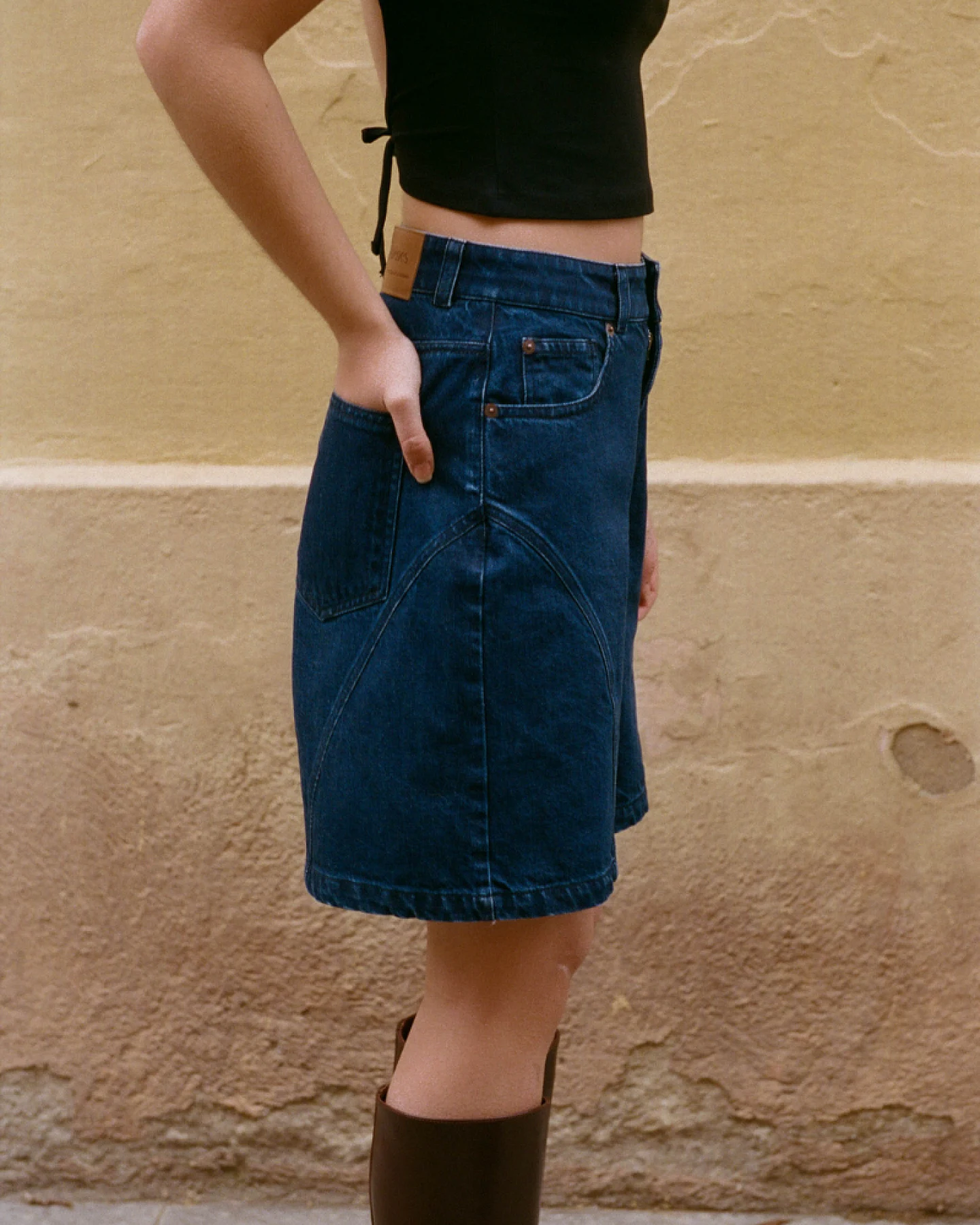 Nénés Damen vegan Shorts Isaure Blau – Ansicht 2