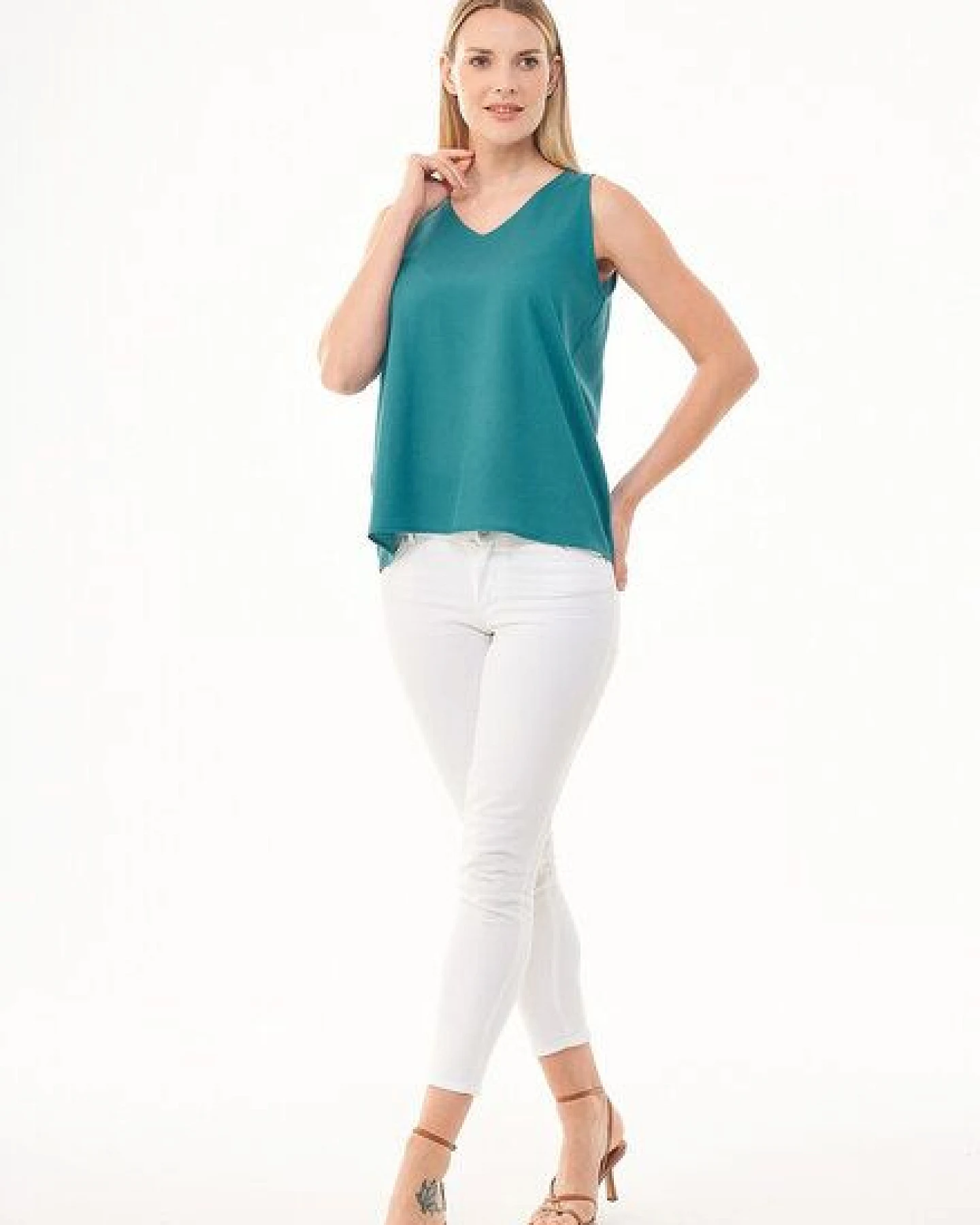 ORGANICATION Ärmellose Bluse aus TENCEL Lyocell – Ansicht 2