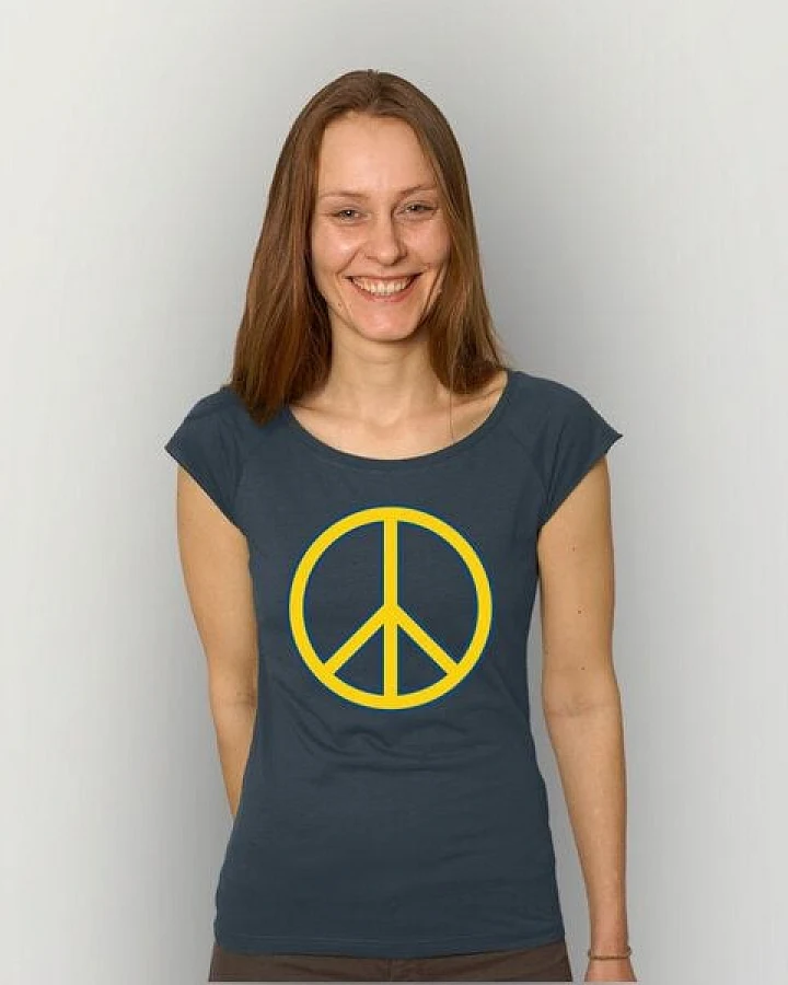 HANDGEDRUCKT RESTPOSTEN "Peace" Bamboo Frauen T-Shirt