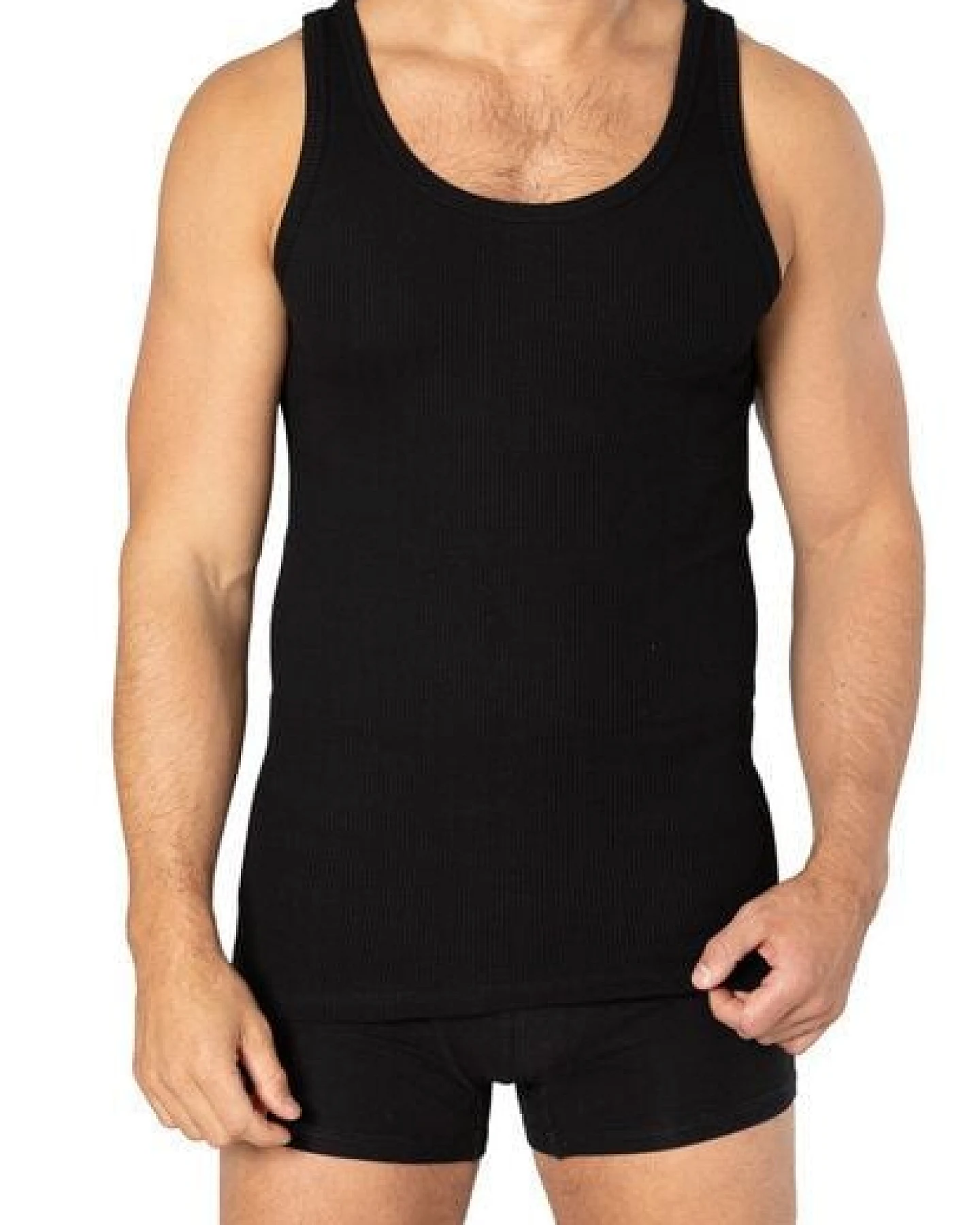 Haasis Bodywear Herren CLASSIC Unterhemd, Doppelripp, 3er Pack – Ansicht 3