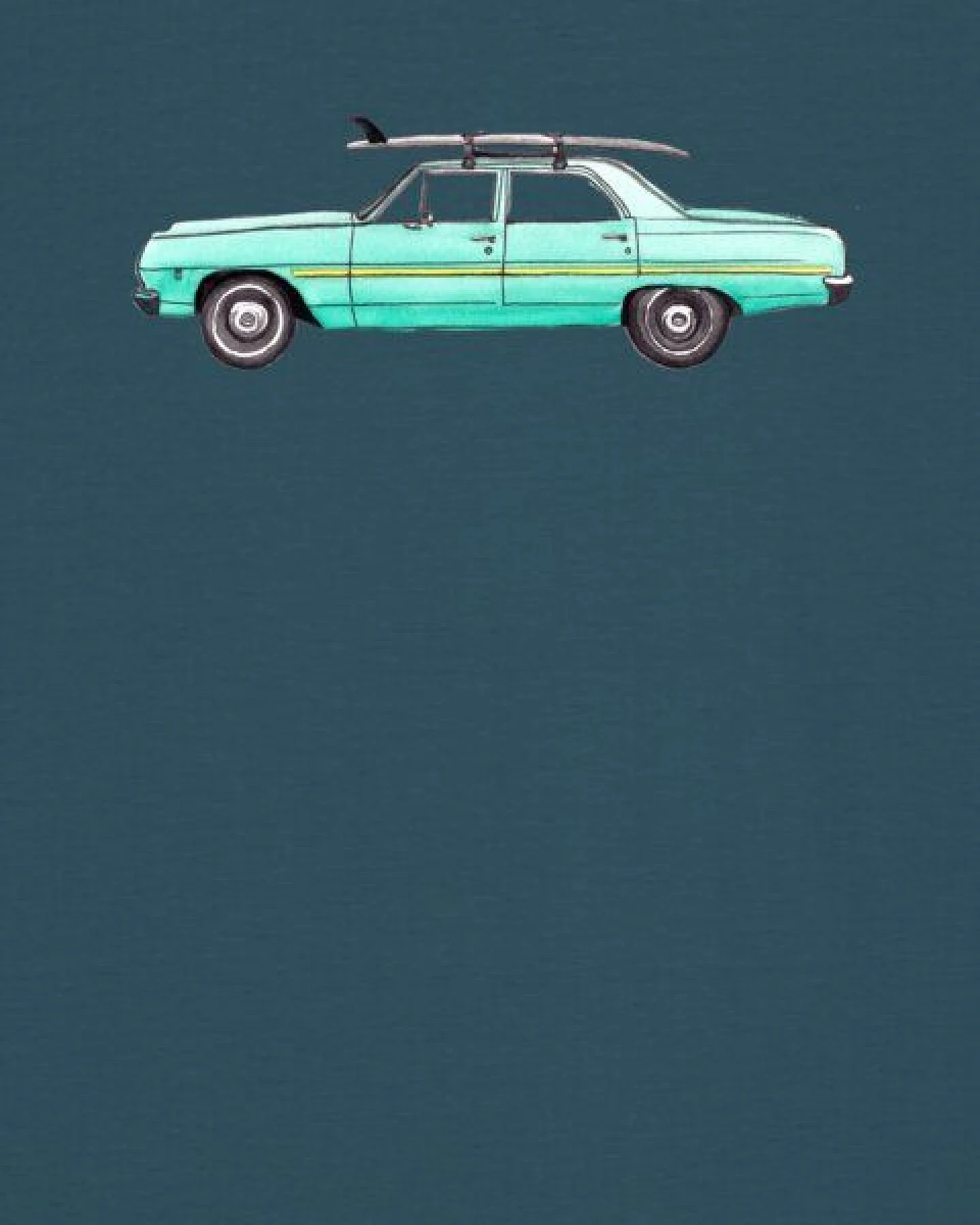 watapparel T-Shirt Unisex Surf Car – Ansicht 3