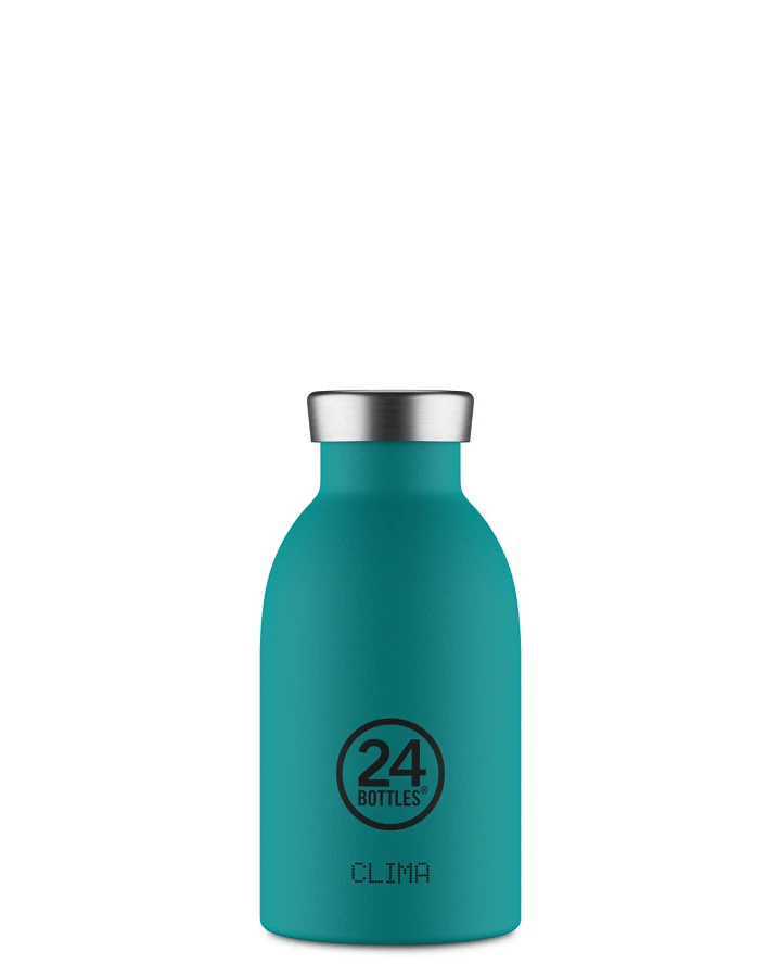 Thermos Trinkflasche aus Edelstahl 330 ml, blau, personalisierbar, Clima Bottle Atlantic Bay - 24Bottles