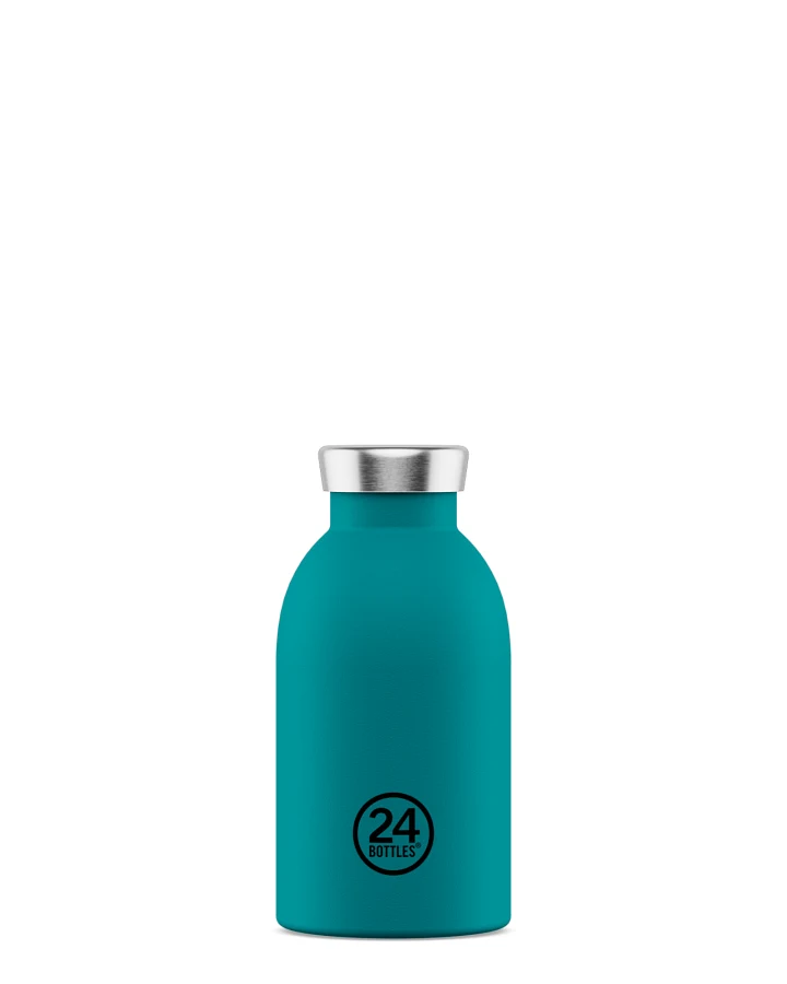Produktseite: Thermos Trinkflasche aus Edelstahl 330 ml, blau, personalisierbar, Clima Bottle Atlantic Bay - 24Bottles