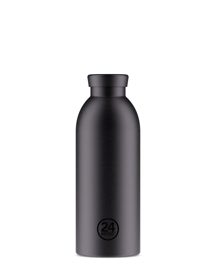 Thermos Trinkflasche aus Edelstahl 500 ml, schwarz, personalisierbar, Clima Bottle Celebrity - 24Bottles