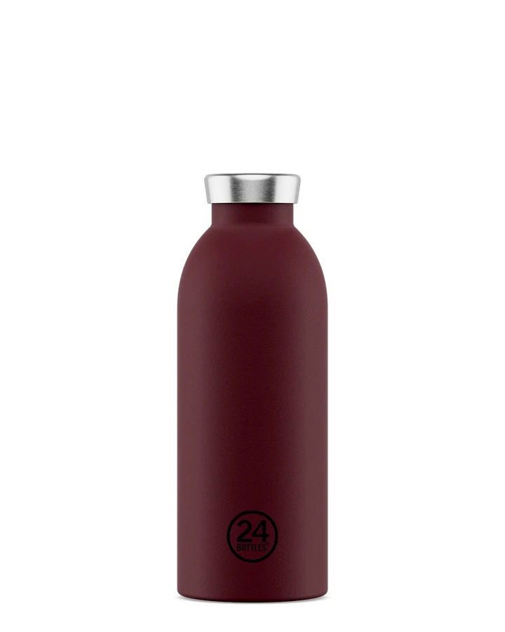 Thermos Trinkflasche aus Edelstahl 500 ml, rot, personalisierbar, Clima Bottle Country Red - 24Bottles