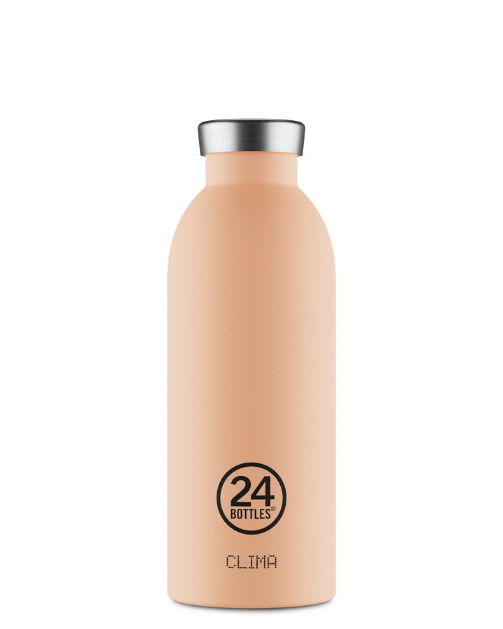 Thermos Trinkflasche aus Edelstahl 500 ml, gold, personalisierbar, Clima Bottle Desert Sand - 24Bottles