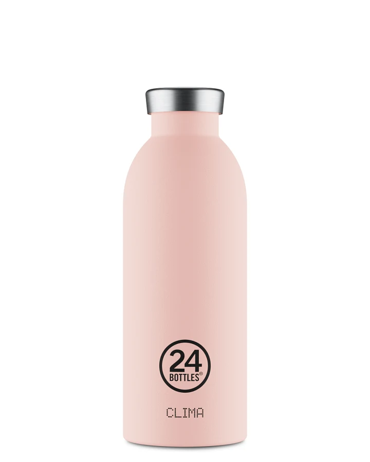 Thermos Trinkflasche aus Edelstahl 500 ml, pink, personalisierbar, Clima Bottle Dusty Pink - 24Bottles
