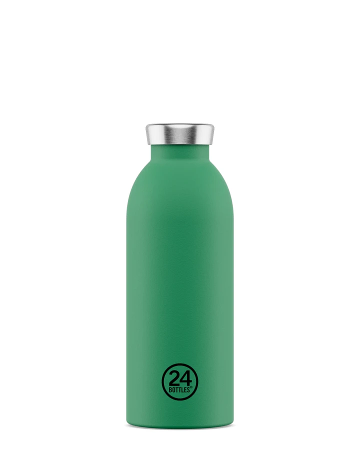 Thermos Trinkflasche aus Edelstahl 500 ml, grün, personalisierbar, Clima Bottle Emerald Green - 24Bottles