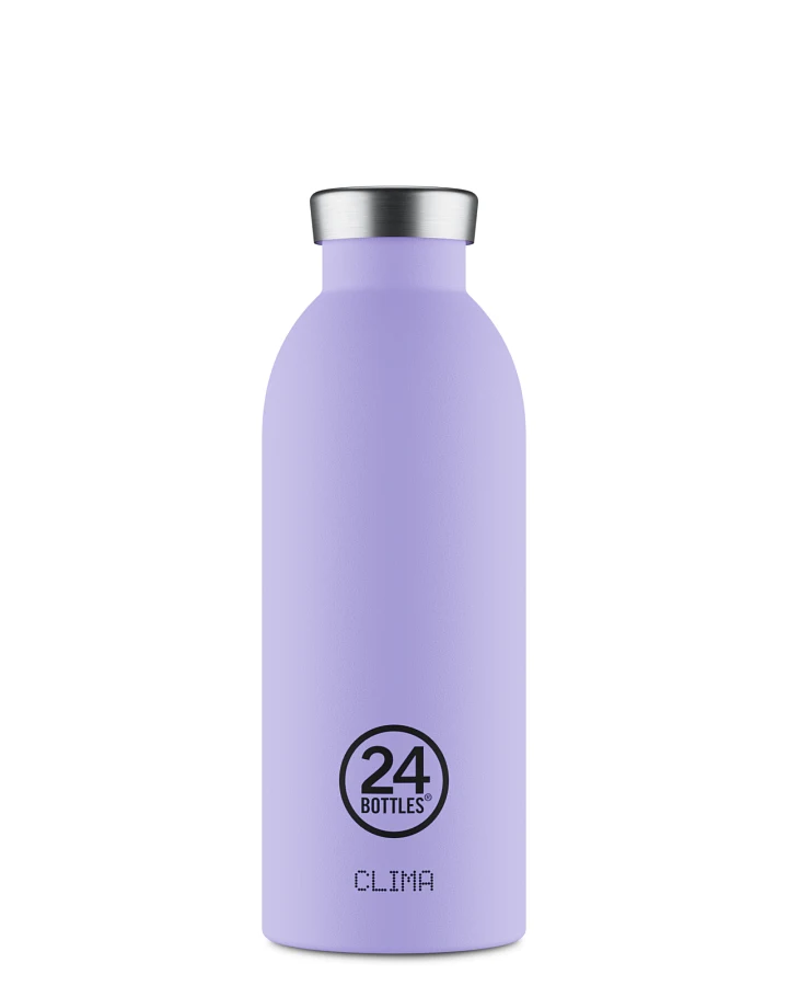 Thermos Trinkflasche aus Edelstahl 500 ml, lila, personalisierbar, Clima Bottle Erica - 24Bottles