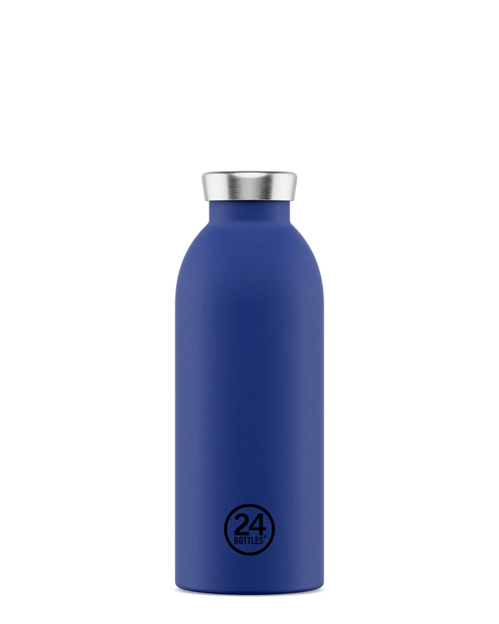 Thermos Trinkflasche aus Edelstahl 500 ml, blau, personalisierbar, Clima Bottle Gold Blue - 24Bottles