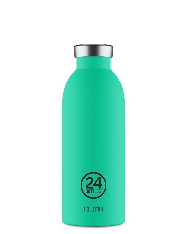 Thermos Trinkflasche aus Edelstahl 500 ml, minzgrün, personalisierbar, Clima Bottle Mint - 24Bottles
