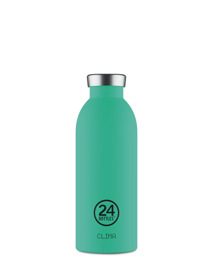 Thermos Trinkflasche aus Edelstahl 500 ml, minzgrün, personalisierbar, Clima Bottle Mint - 24Bottles