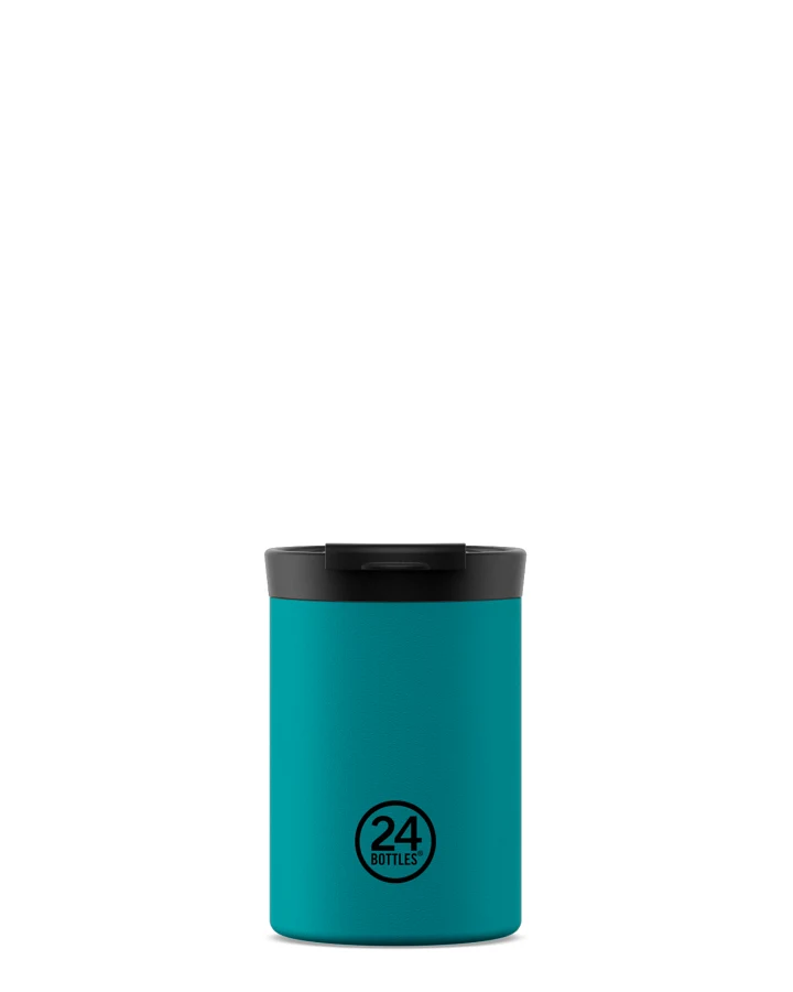 Thermos Becher to go, Isolierbecher 350 ml, blau, personalisierbar, Travel Tumbler Atlantic Bay - 24Bottles