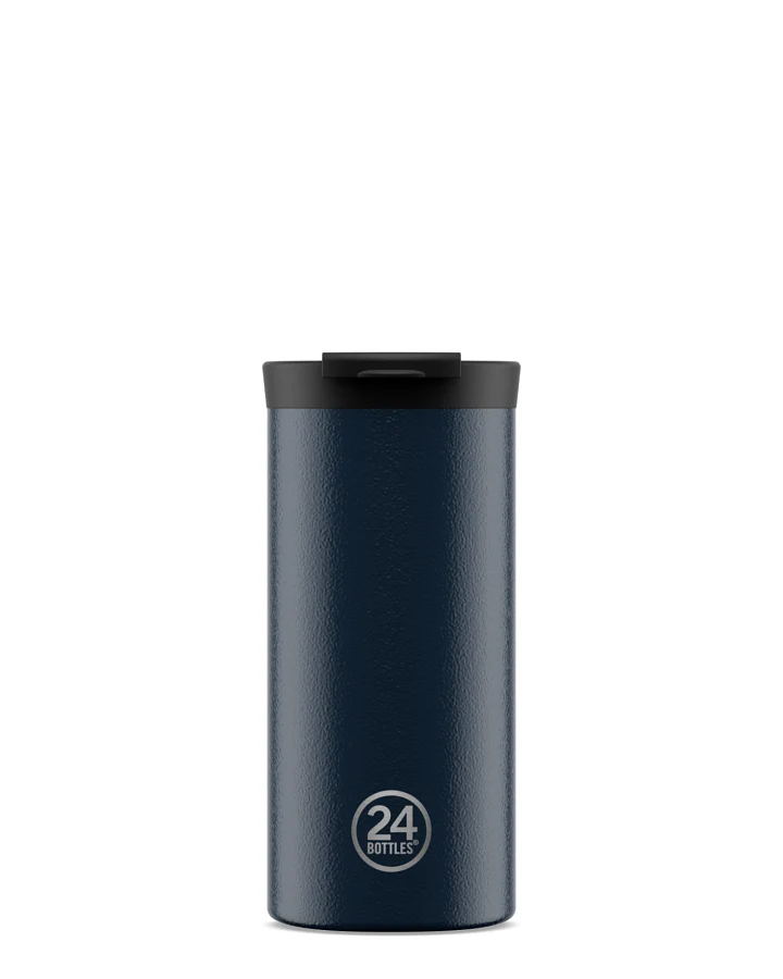 Thermos Becher to go, Isolierbecher 600 ml, blau, personalisierbar, Travel Tumbler Deep Blue - 24Bottles