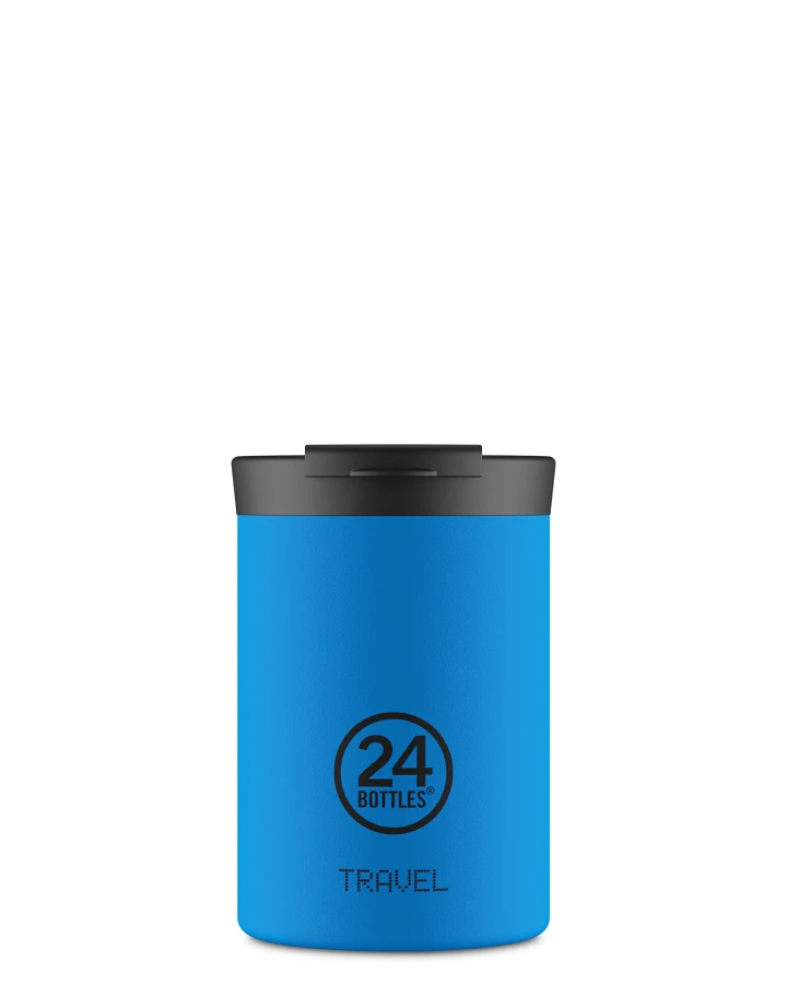 Thermos Becher to go, Isolierbecher 350 ml, blau, personalisierbar, Travel Tumbler Pacific Beach - 24Bottles