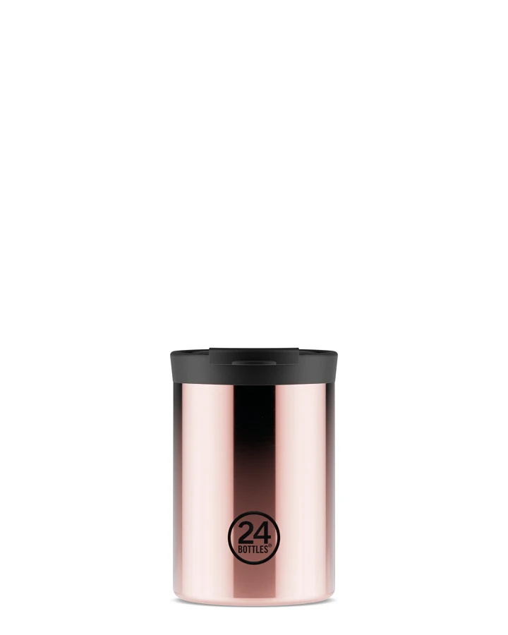 Thermos Becher to go, Isolierbecher 350 ml, gold, personalisierbar, Travel Tumbler Rose Gold - 24Bottles