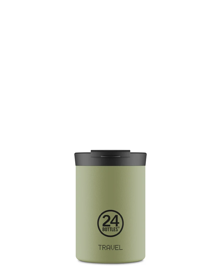 Thermos Becher to go, Isolierbecher 350 ml, salbeigrün, personalisierbar, Travel Tumbler Sage - 24Bottles