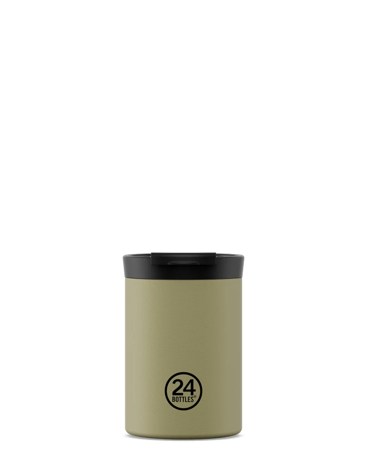 Thermos Becher to go, Isolierbecher 350 ml, salbeigrün, personalisierbar, Travel Tumbler Sage - 24Bottles