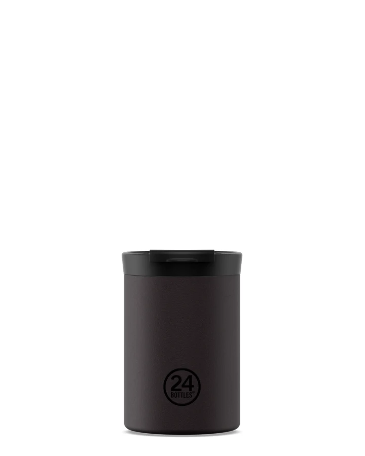 Thermos Becher to go, Isolierbecher 350 ml, schwarz, personalisierbar, Travel Tumbler Tuxedo Black - 24Bottles