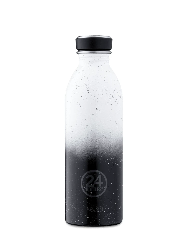 Trinkflasche aus Edelstahl 500 ml, schwarz, personalisierbar, Urban Bottle Eclipse - 24Bottles