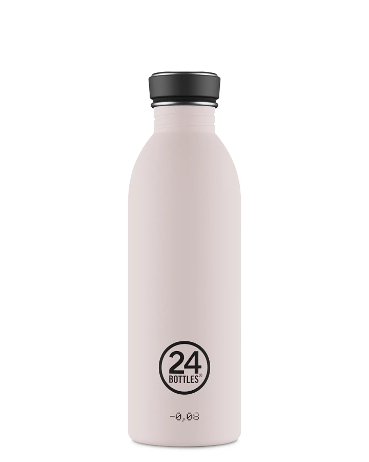 Trinkflasche aus Edelstahl 500 ml, grau, personalisierbar, Urban Bottle Gravity - 24Bottles