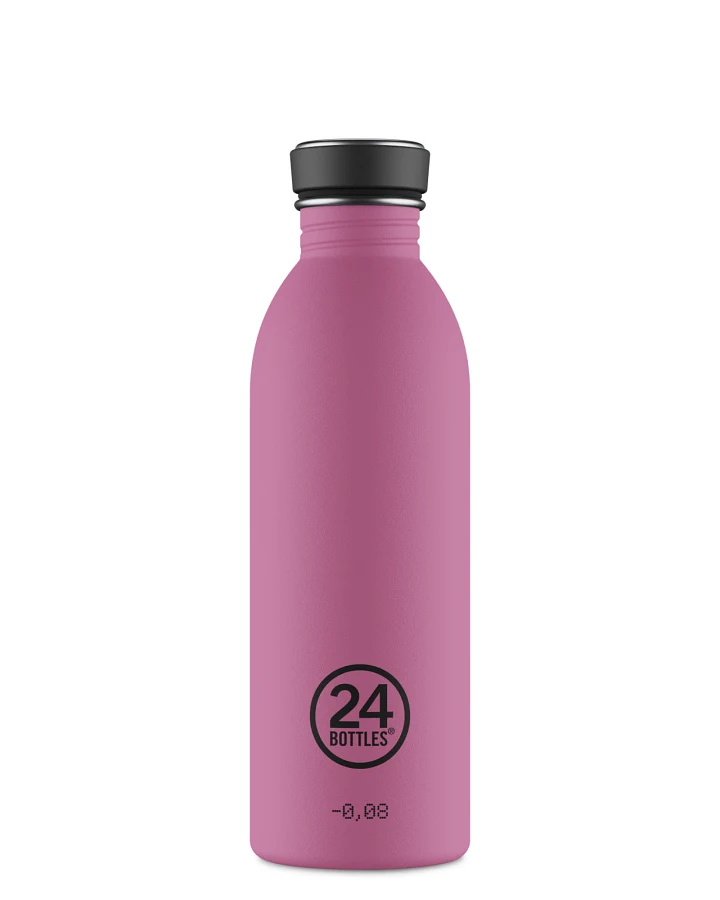 Trinkflasche aus Edelstahl 500 ml, mauve, personalisierbar, Urban Bottle Mauve - 24Bottles