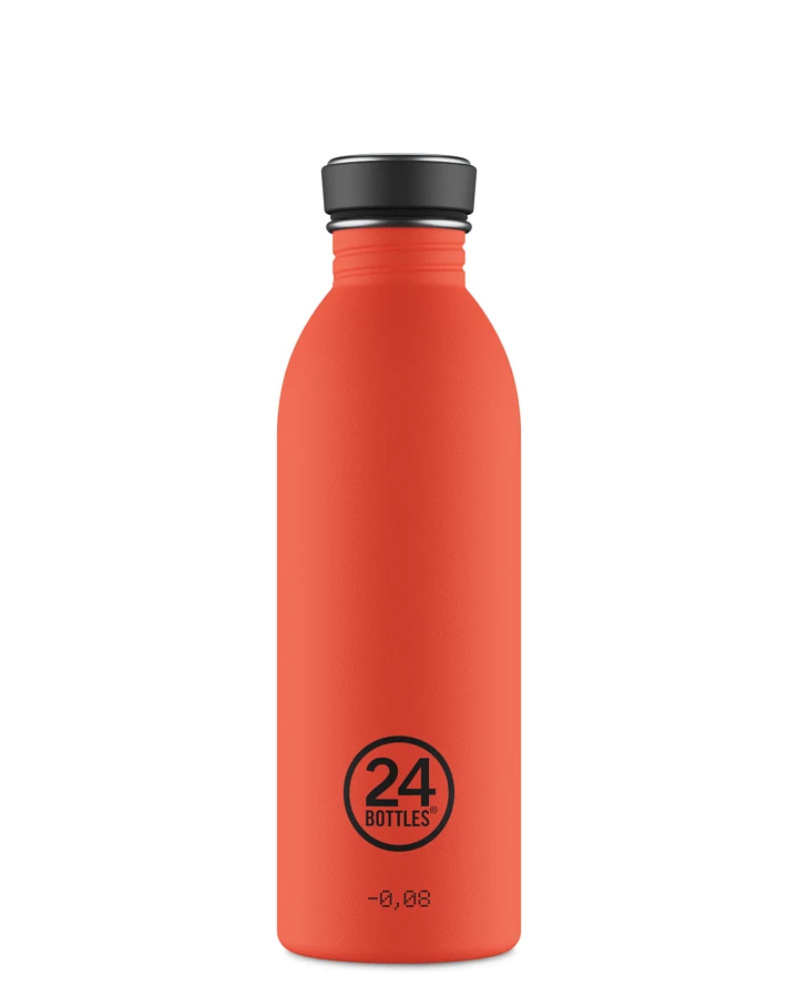 Trinkflasche aus Edelstahl 500 ml, rot, personalisierbar, Urban Bottle Pachino - 24Bottles