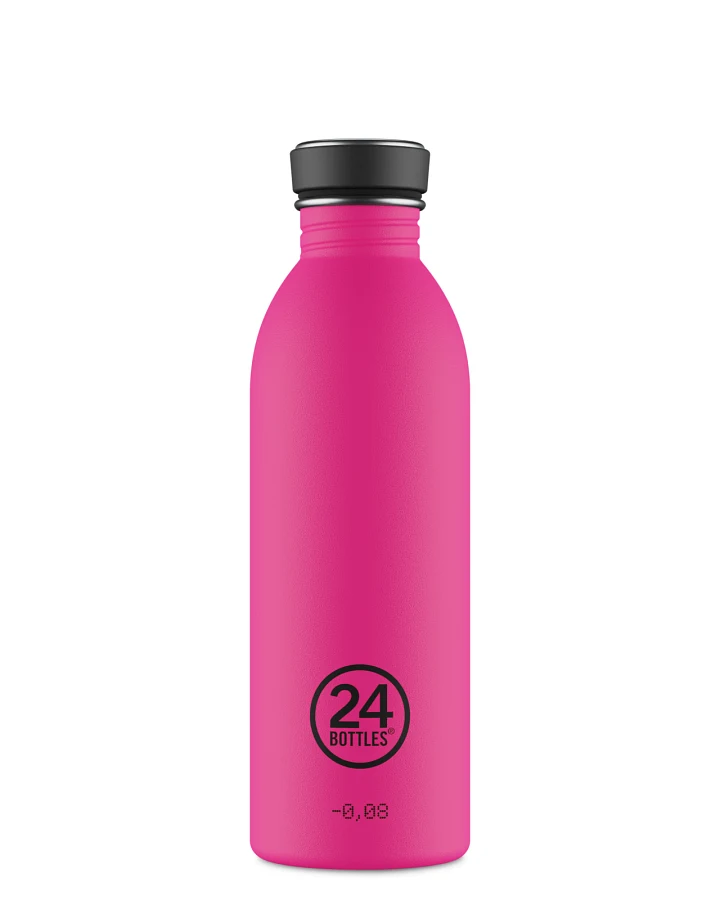Trinkflasche aus Edelstahl 500 ml, pink, personalisierbar, Urban Bottle Passion Pink - 24Bottles