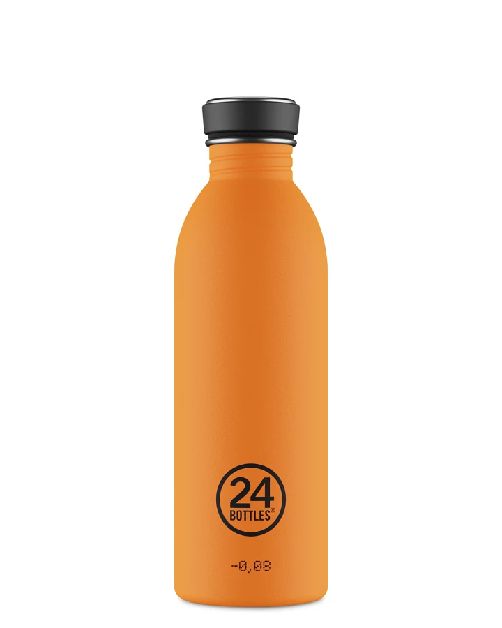 Trinkflasche aus Edelstahl 500 ml, orange, personalisierbar, Urban Bottle Total Orange - 24Bottles