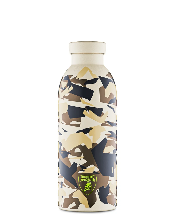 Thermos Trinkflasche aus Edelstahl 500 ml, Beige, Clima Bottle Automobili Lamborghini Sterrato Sabbia - 24Bottles