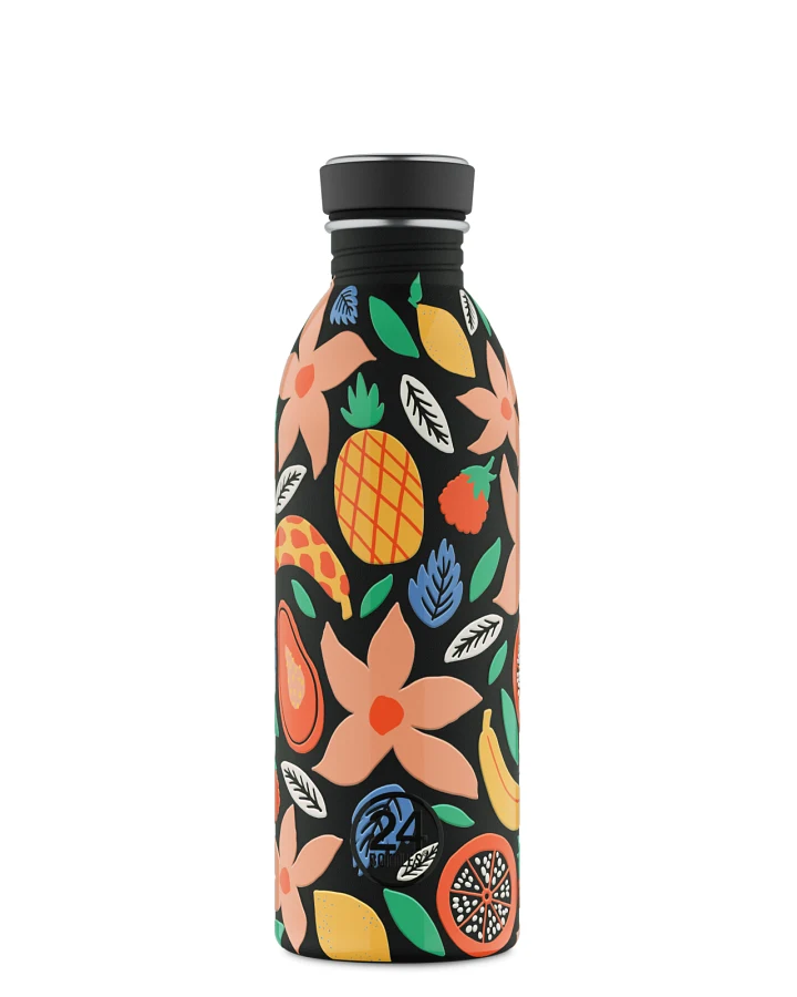 Trinkflasche aus Edelstahl 500 ml, , Urban Bottle Tropical Noir - 24Bottles