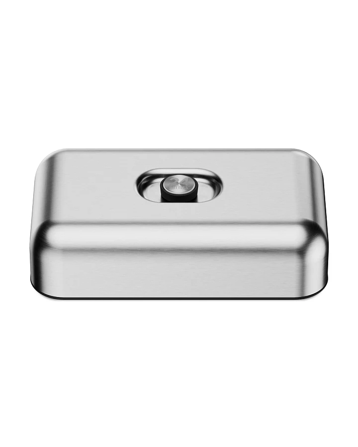 Edelstahl Lunch Box für Erwachsene 1,3 l, silber, gebürsteter Edelstahl, personalisierbar, Lunch Box Brushed Steel - 24Bottles