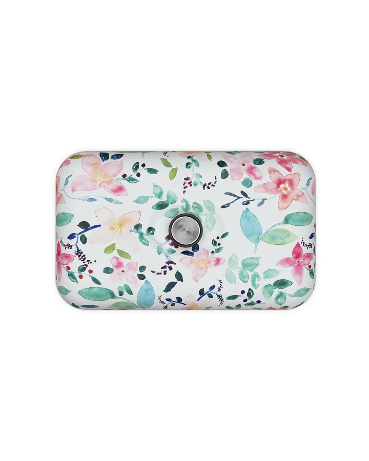 Edelstahl Lunch Box für Erwachsene 1,3 l, weiss, mit Blumenmuster, Lunch box Little Buds - 24Bottles