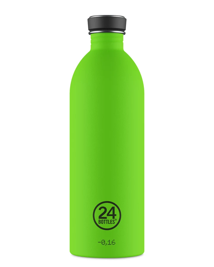 Trinkflasche aus Edelstahl 1000 ml, grün, Urban Bottle Lime green - 24Bottles