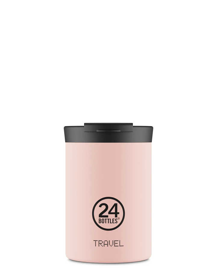 Thermos Becher to go, Isolierbecher 350 ml, pink, personalisierbar, Travel Tumbler Dusty Pink - 24Bottles