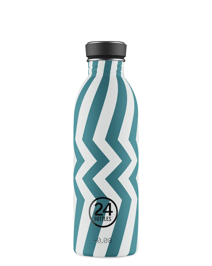 Trinkflasche aus Edelstahl 500 ml, Multicolor, mit abstraktem Muster, personalisierbar, Urban Bottle Patio - 24Bottles