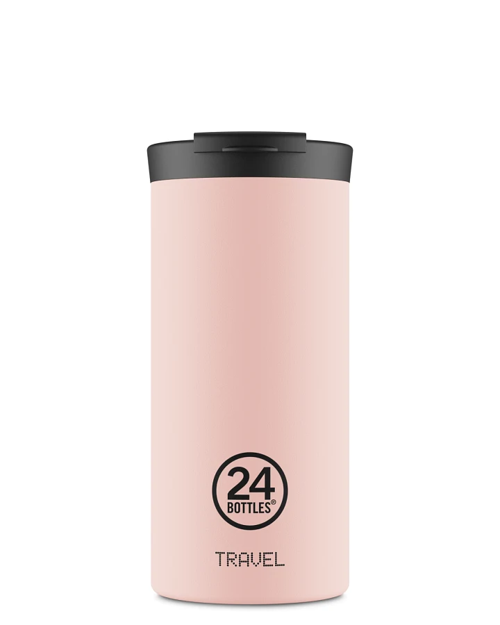 Thermos Becher to go, Isolierbecher 600 ml, pink, personalisierbar, Travel Tumbler Dusty Pink - 24Bottles