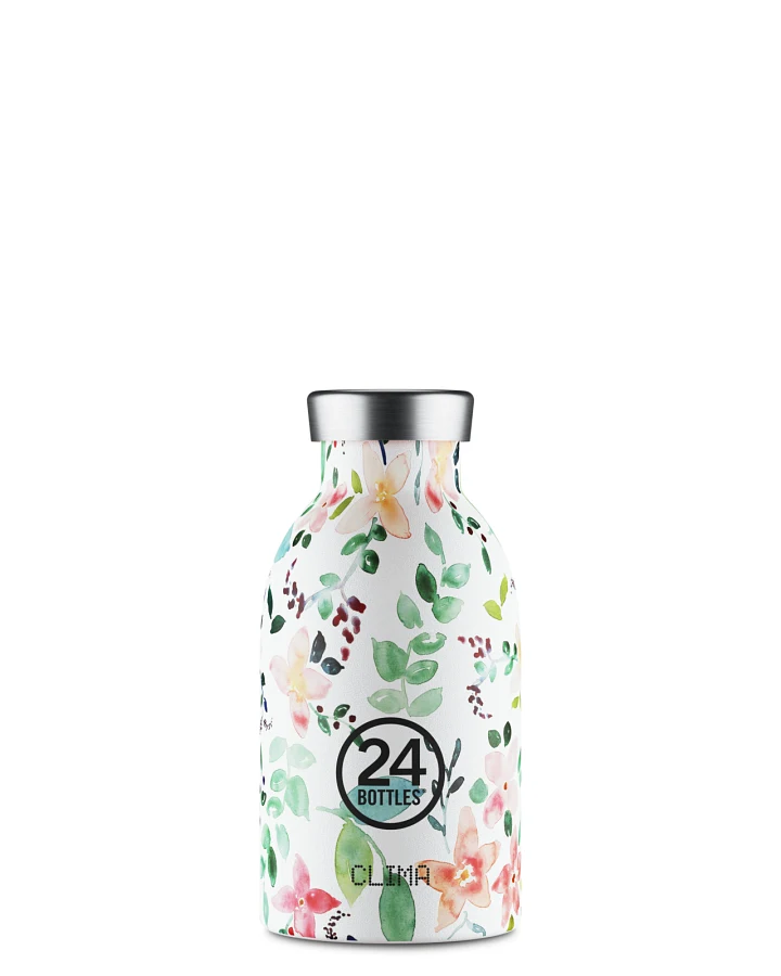 Thermos Trinkflasche aus Edelstahl 330 ml, , mit Blumenmuster, Clima Bottle Little Buds - 24Bottles
