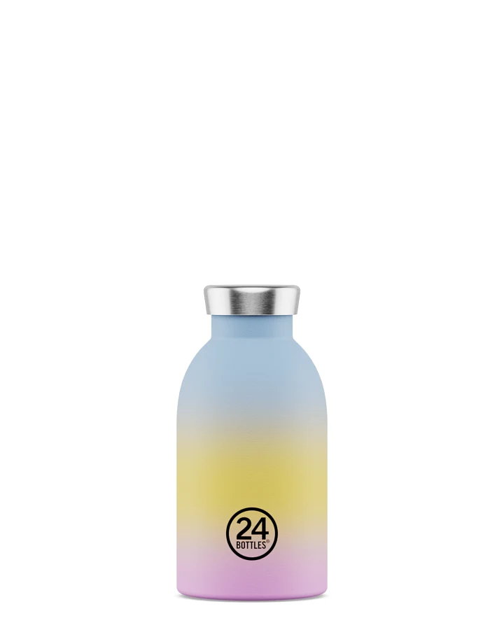Thermos Trinkflasche aus Edelstahl 330 ml, Multicolor, Schatten der Morgendämmerung personalisierbar, Clima Bottle Aurora - 24Bottles
