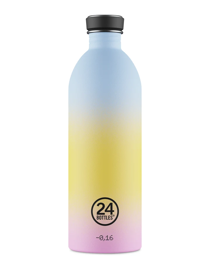 Trinkflasche aus Edelstahl 1000 ml, Multicolor, Schatten der Morgendämmerung personalisierbar, Urban Bottle Aurora - 24Bottles