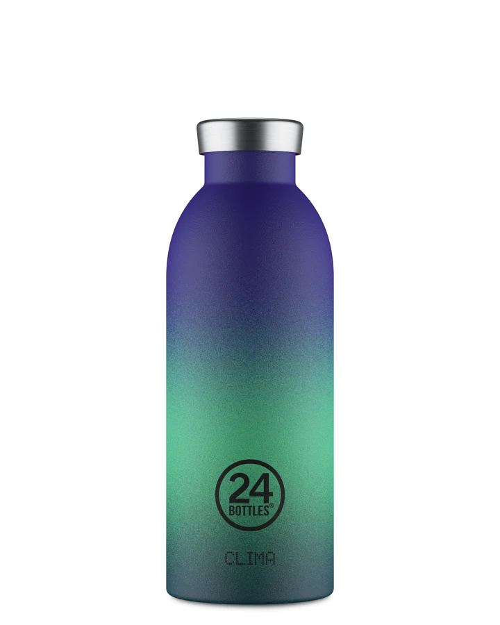 Thermos Trinkflasche aus Edelstahl 500 ml, Multicolor, mit Aurora Borealis Clima Bottle Borealis - 24Bottles