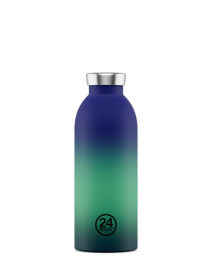 Thermos Trinkflasche aus Edelstahl 500 ml, Multicolor, mit Aurora Borealis Clima Bottle Borealis - 24Bottles