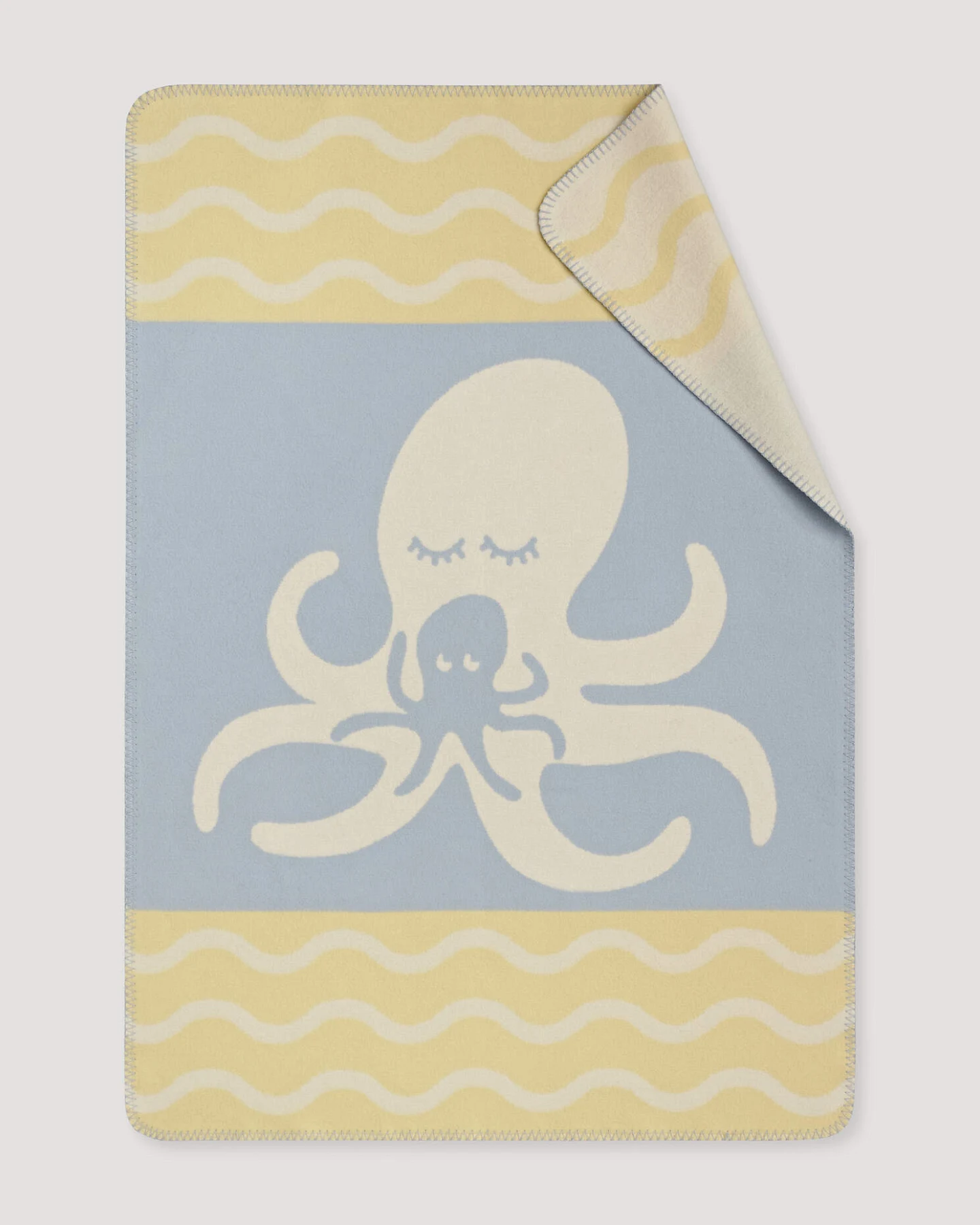 hessnatur Baby & Kinder Decke aus Bio-Baumwolle - blau - Größe 75x100 cm – Ansicht 2