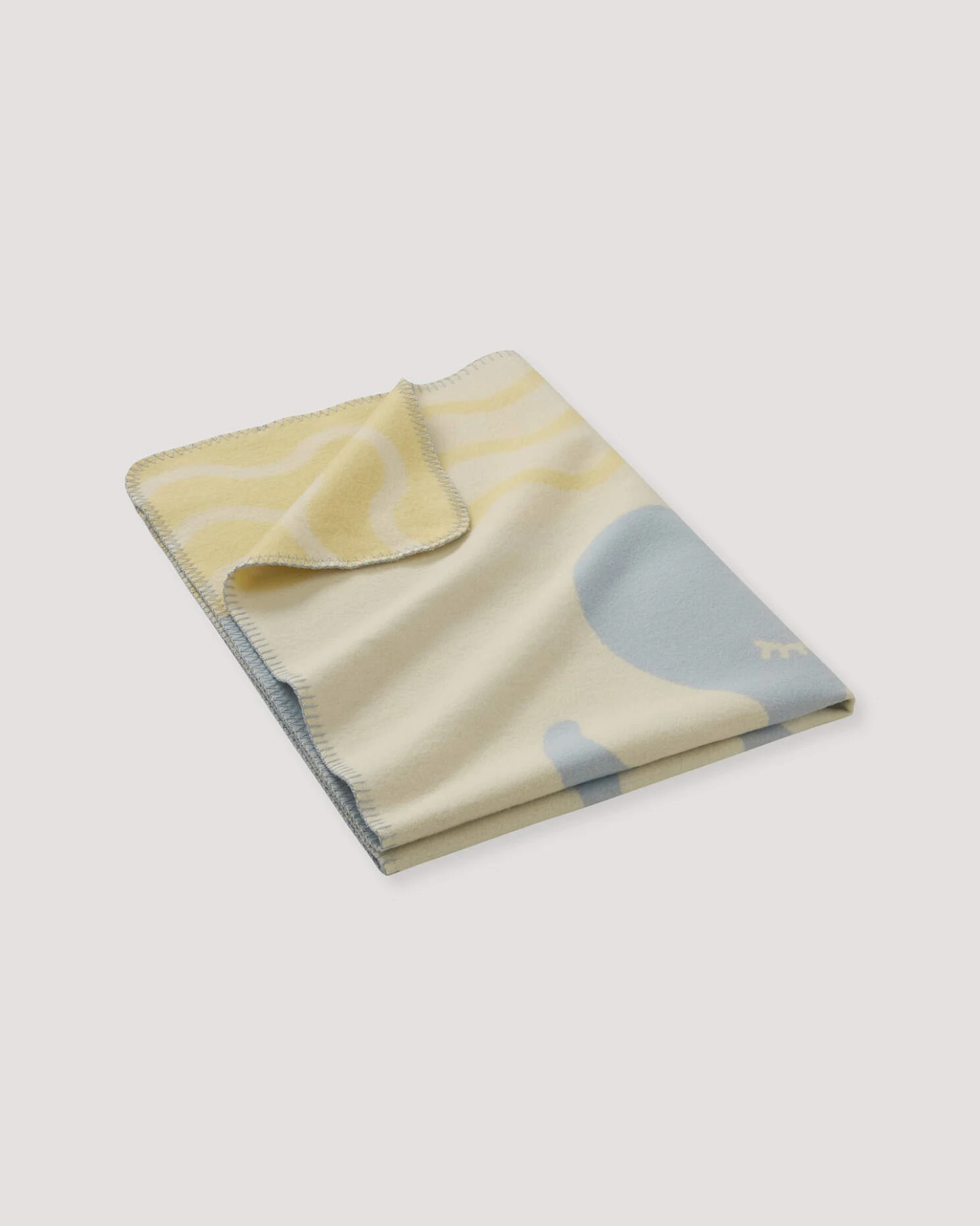 hessnatur Baby & Kinder Decke aus Bio-Baumwolle - blau - Größe 75x100 cm – Ansicht 3