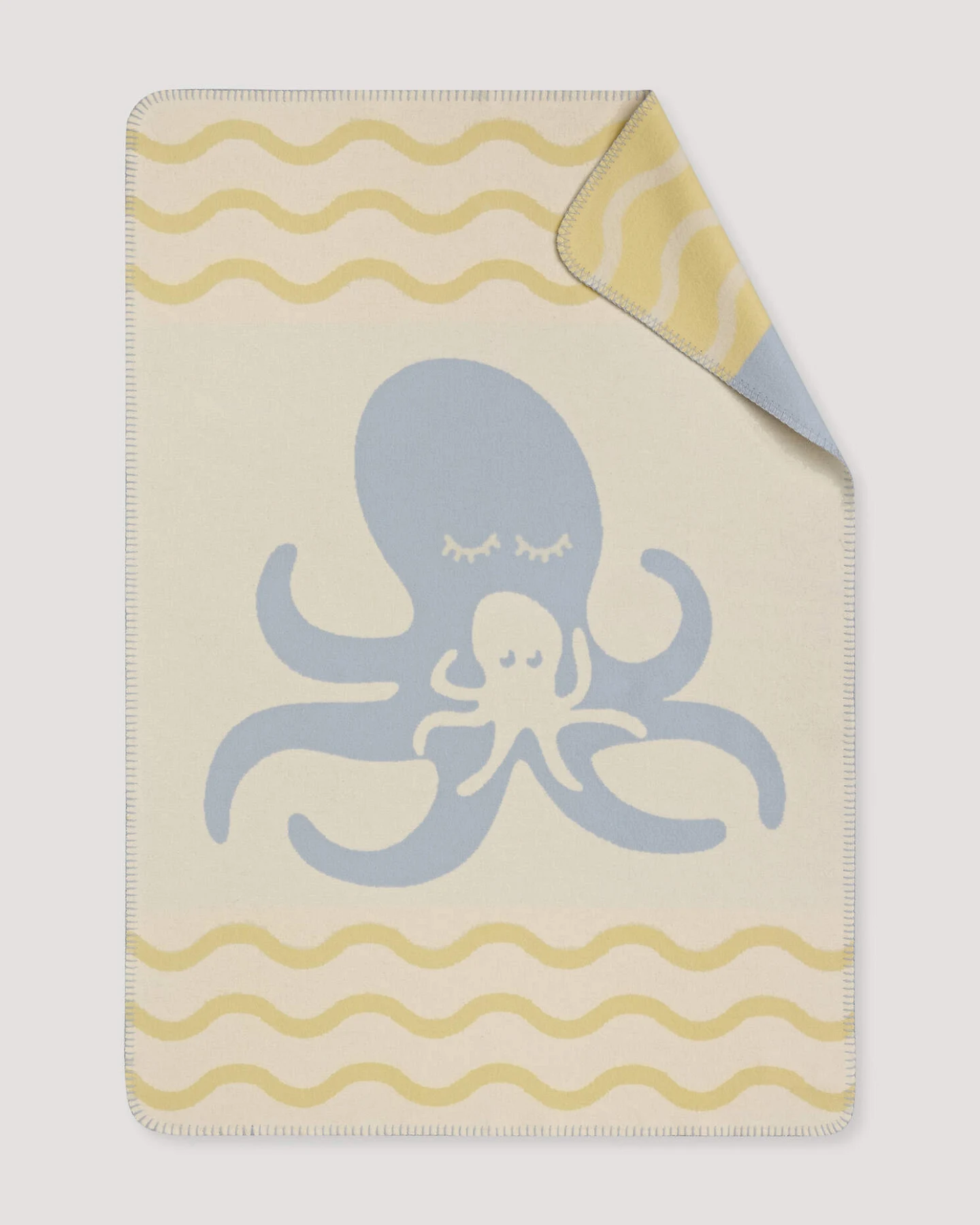 hessnatur Baby & Kinder Decke aus Bio-Baumwolle - blau - Größe 75x100 cm – Ansicht 4