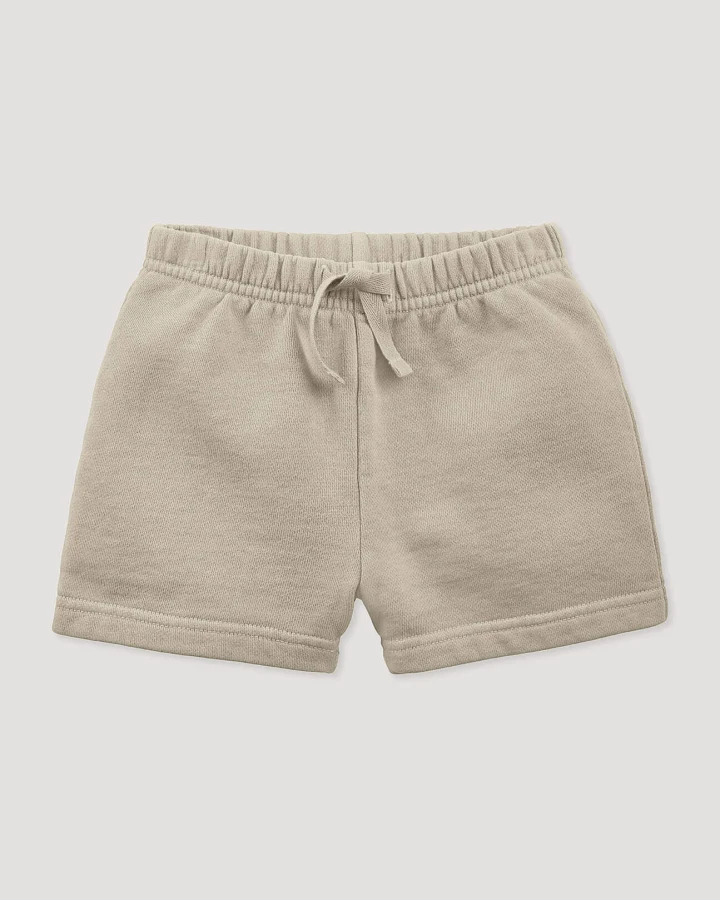 hessnatur Baby Sweatshorts BETTER RECYCLING aus Bio-Baumwolle - beige - Größe 98/104