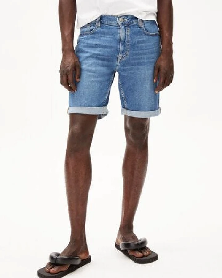 ARMEDANGELS NAAILO HEMP - Herren Jeans Shorts aus Bio-Baumwoll-Hanf Mix
